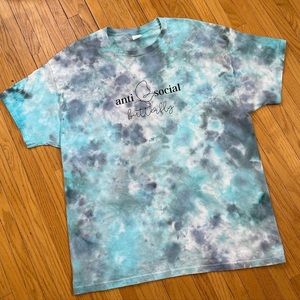 Anti social Butterfly tie dye tee shirt